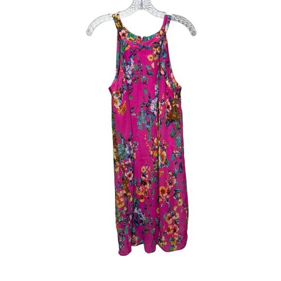Betsey Johnson Dresses & Skirts - Betsey Johnson Swing Dress Size 8 Pink Floral Halter Neck Lined